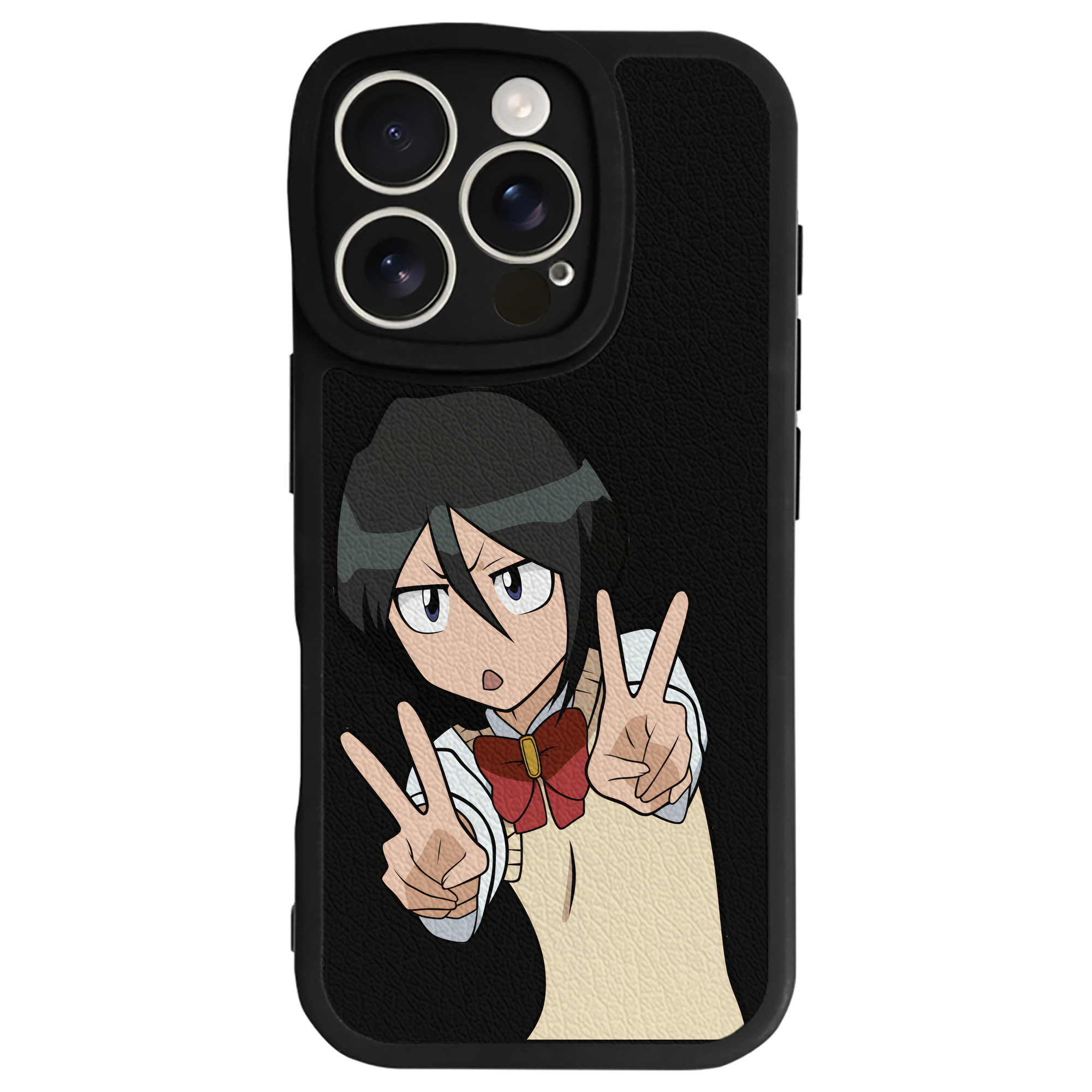 （画像用） ブリーチ 朽木ルキア BLEACH Kuchiki Rukia 【iPhone 16シリーズ対応】シリコンスマホケース（レザー調） 材質：シリコン